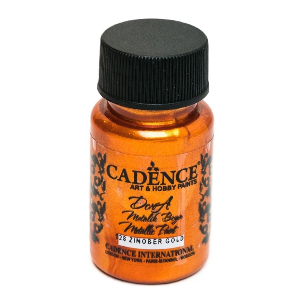 Cadence Metalická akrylová barva Cadence Dora Metallic, 50 ml - VYBERTE ODSTÍN - Metalická akrylová barva Cadence Dora Metallic, 50 ml - zinober gold, zlatorůžová