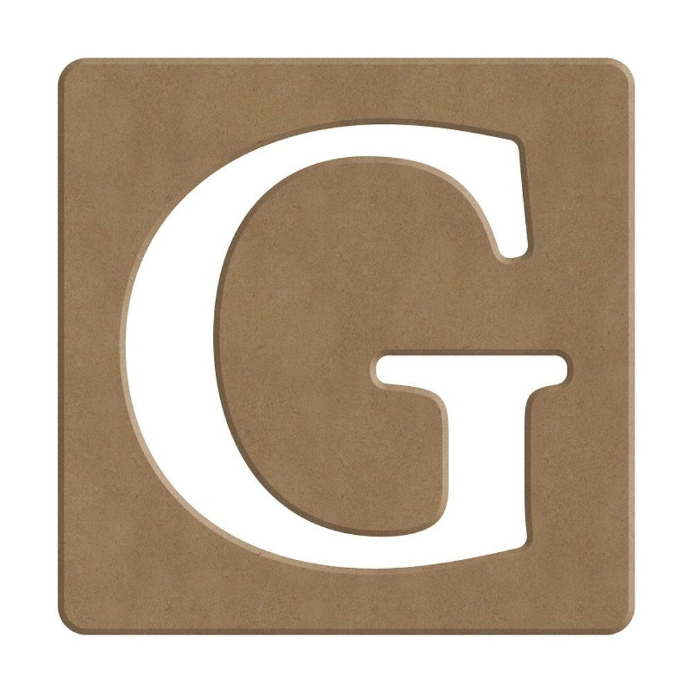 Gomille Dřevěný výřez k dekoraci Gomille, 10 cm - Scrabble abeceda - VYBERTE PÍSMENO - Dřevěný výřez k dekoraci Gomille, 10 cm - Scrabble písmeno G