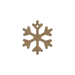 Dřevěný výřez k dekoraci Gomille, závěsný, 5,5x6,3 cm - Vločka