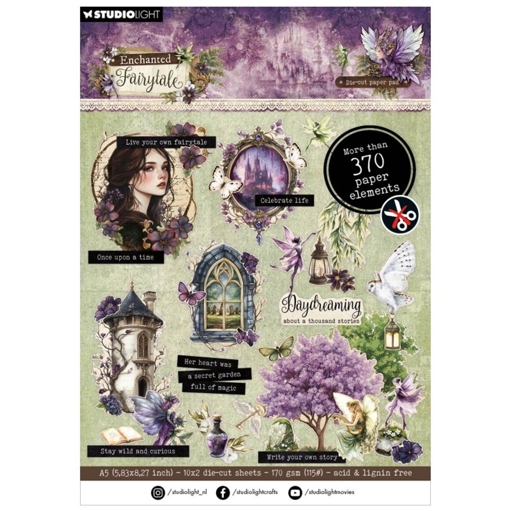 Studio Light Blok s papírovými výseky Studio Light "Enchanted Fairytale", A5, 20 l.