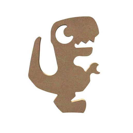 Dřevěný výřez k dekoraci Gomille, 15 cm - Roztomilý T-Rex