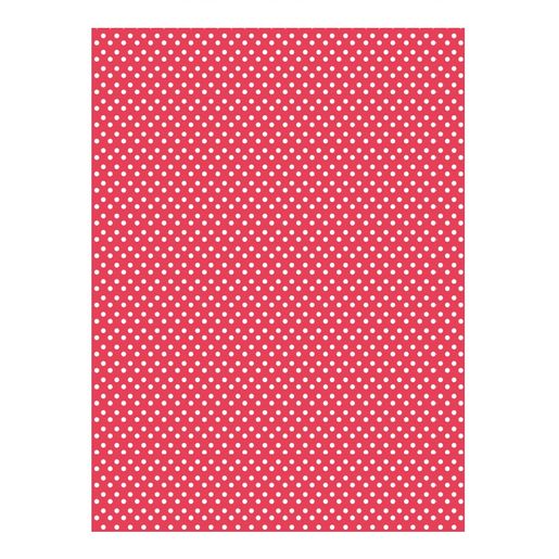 Rýžový papír Cadence, A4 - Bílé puntíky na červené