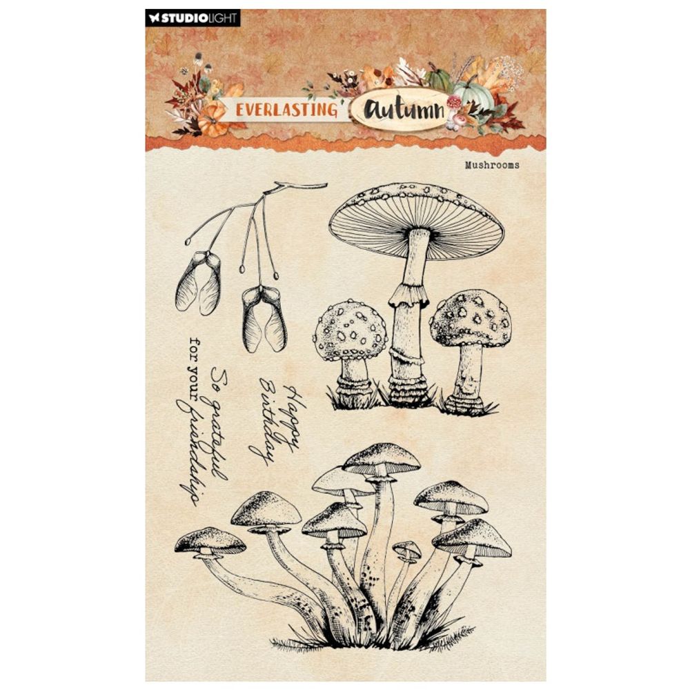 Gelová razítka Studio Light aquot;Everlasting Autumnaquot;, 5 ks - Houbičky Aladine