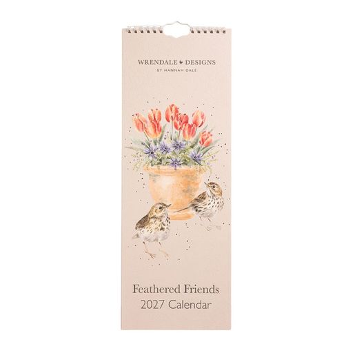 Kuchyňský kalendář 2027 Wrendale Designs "Feathered Friends" - Ptáčci