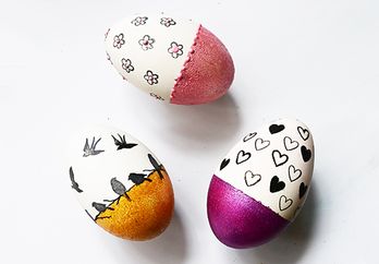 Velikonoční vejce s razítky