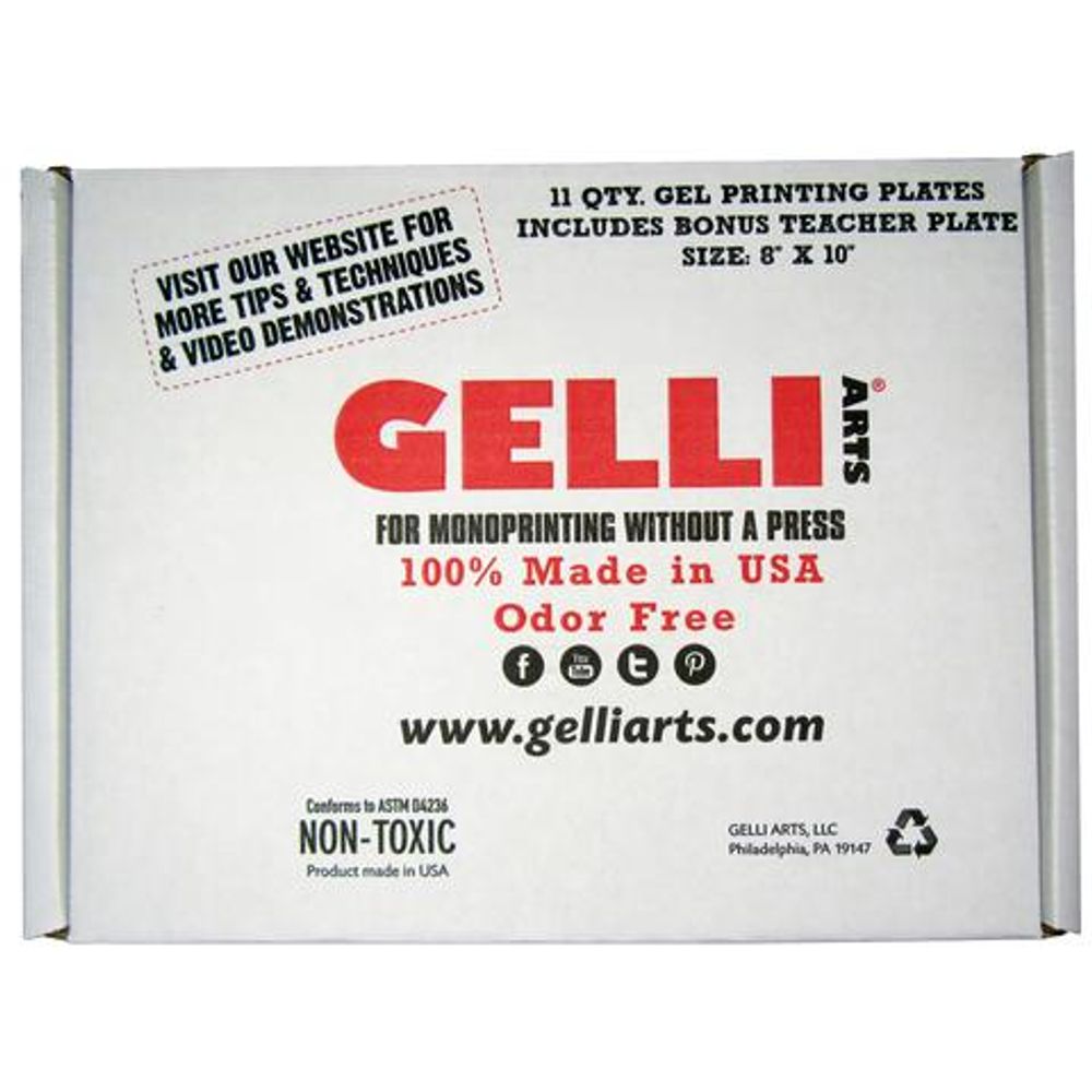 Gelli Arts Sada gelových podložek Gelli Plate - VYBERTE VELIKOST - Sada gelových podložek Gelli Plate - 8"x10", 11 ks