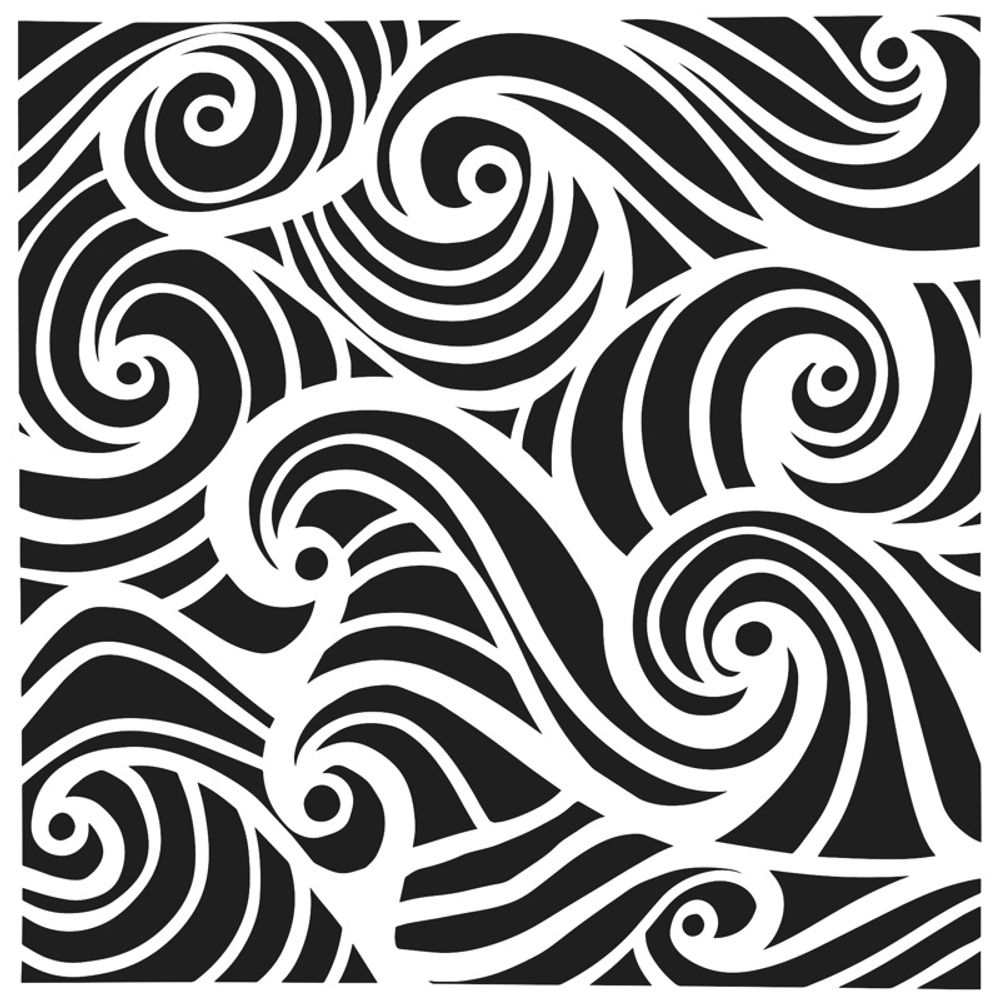 The Crafter´s Workshop Šablona TCW 6"x6" (15,2x15,2 cm) - Swirling Waves