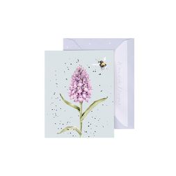 Dárková kartička Wrendale Designs "Marsh Orchid" - Prstnatec a včelka