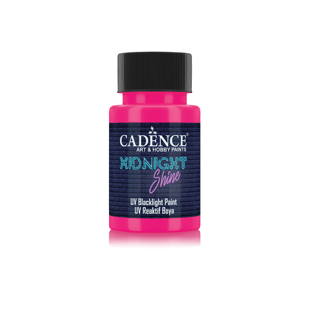 Levně Cadence Svíticí UV barva na textil Cadence Midnight Shine, 50 ml - VYBERTE ODSTÍN - Svítící UV barva na textil Cadence Midnight Shine, 50 ml - magenta, magenta