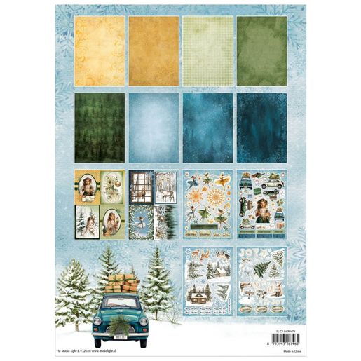 Kreativní blok s výseky Studio Light "Christmas Forest", A4, 28 l. - Vánoční lesík
