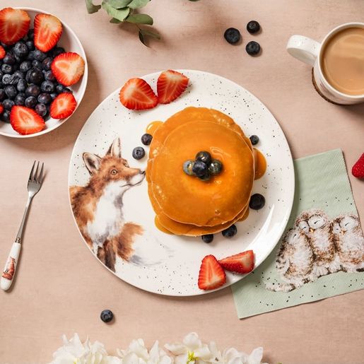 Jídelní porcelánové talíře Wrendale Designs, 4 ks - Lesní zvířata