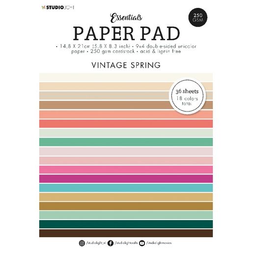 Blok barevných papírů "Vintage Spring", A5, 36 l. - Vintage jaro