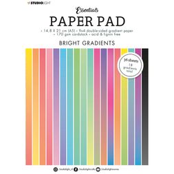 Blok barevných papírů Studio Light, A5, 36 l. - barevné přechody zářivé