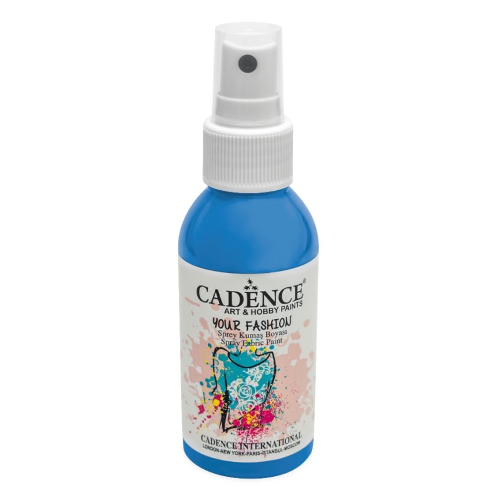 Levně Cadence Barva na textil Cadence Your Fashion, 100 ml - VYBERTE ODSTÍN - Barva na textil ve spreji Cadence Your Fashion, 100 ml - sea blue, sv. modrá