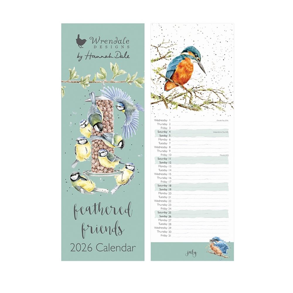 Wrendale Designs Kuchyňský kalendář 2026 Wrendale Designs "Feathered Friends" - Ptáčci