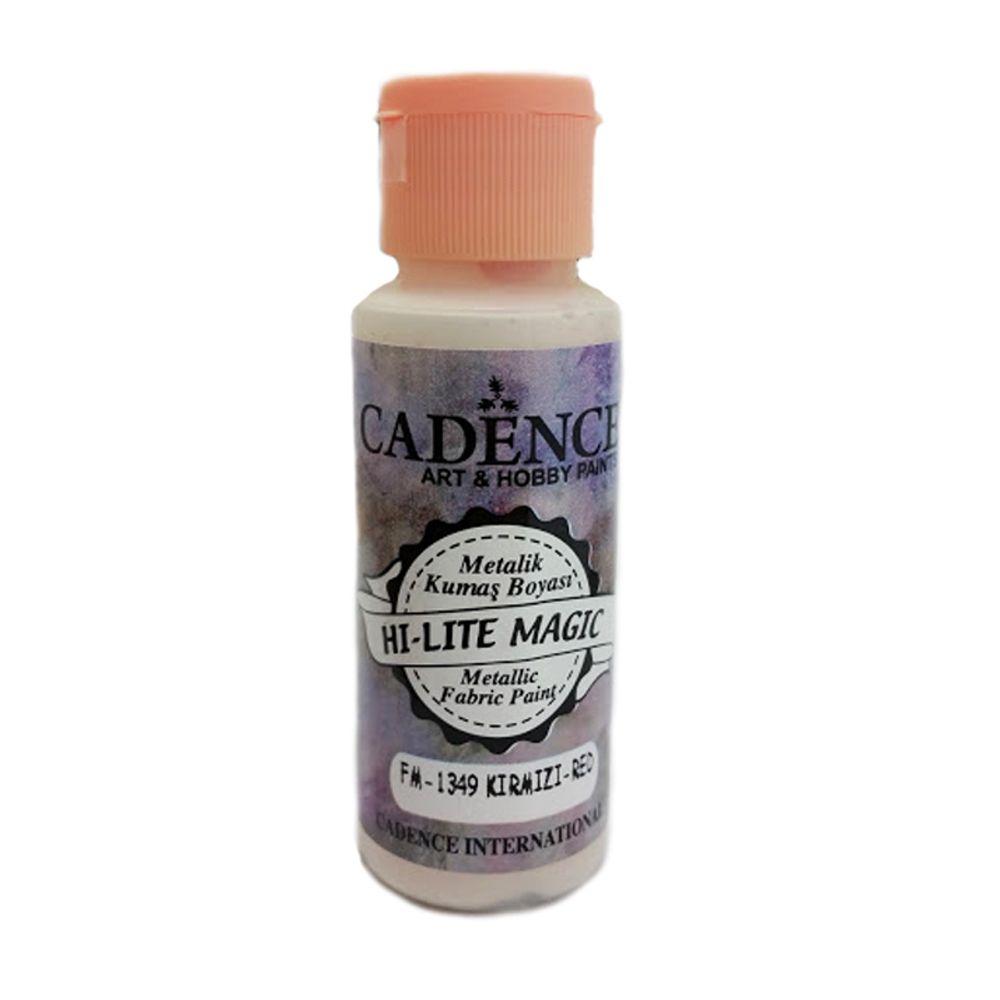 Levně Cadence Metalická barva na textil Cadence Hi-Lite Magic, 59 ml - VYBERTE ODSTÍN - Metalická barva na textil Cadence Hi-Lite Magic, 59 ml - red, červená