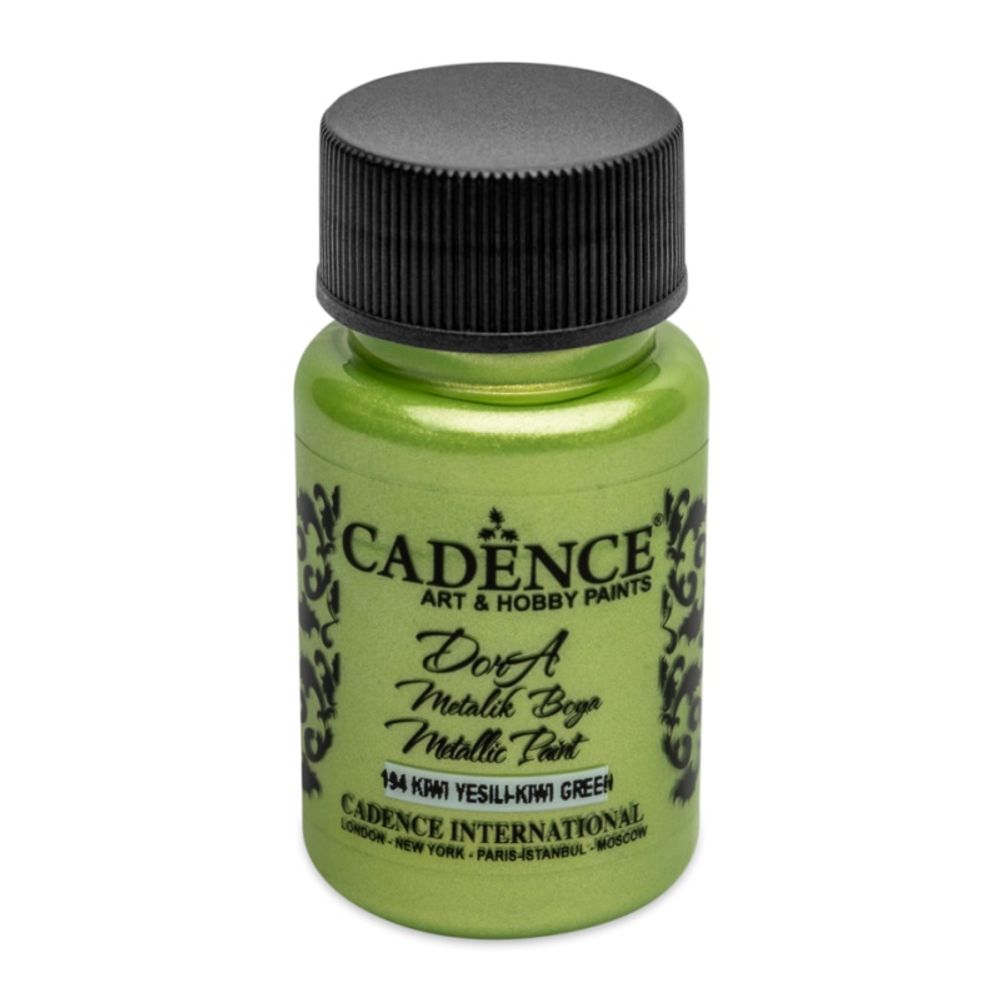 Levně Cadence Metalická akrylová barva Cadence Dora Metallic, 50 ml - VYBERTE ODSTÍN - Metalická akrylová barva Cadence Dora Metallic, 50 ml - kiwi green, sv. zelená