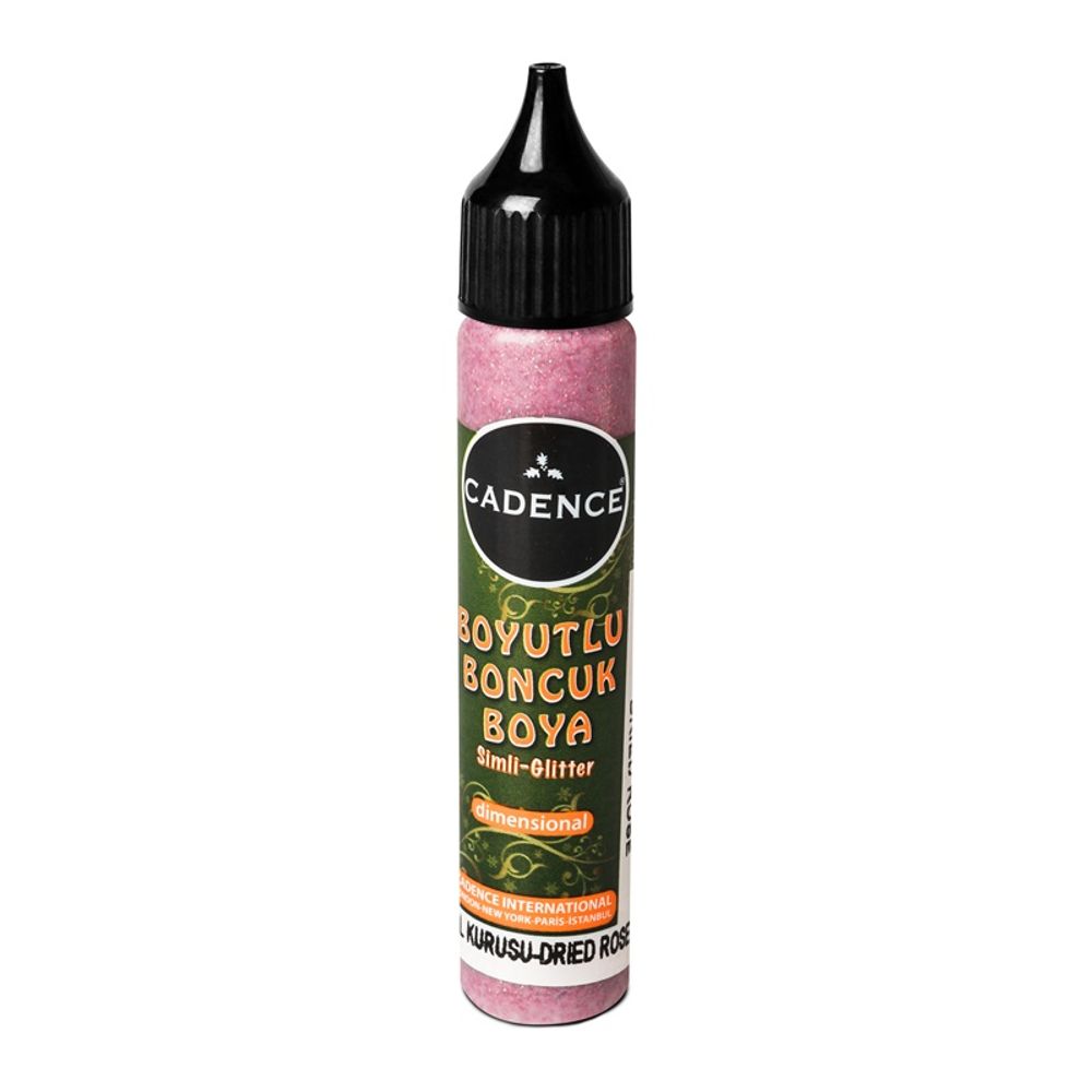 Cadence Třpytivá kontura Cadence Dimensional Paint, 25 ml - VYBERTE ODSTÍN - Kontura Cadence Dimensional Paint, 25 ml - dry rose, třpytivá růžová