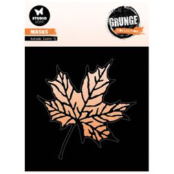 Šablona Studio Light "Grunge", 15x15 cm - Podzimní list