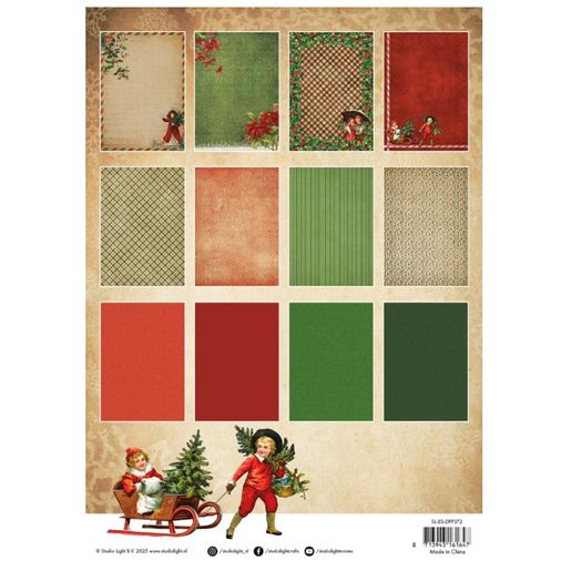 Blok podkladových papírů Studio Light "Vintage Christmas", A4, 36 l. - Vánoční nostalgie