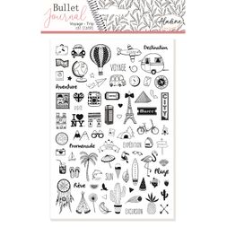 Diářová razítka Aladine Stampo Bullet Journal, 81 ks - Cestování