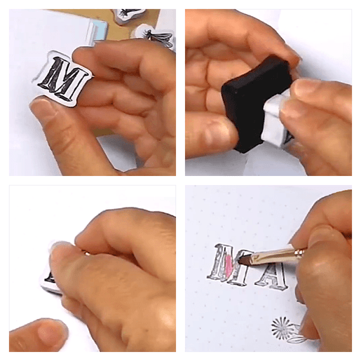 Razítka Aladine Creative Stamp, 54 ks - Abeceda a číslice