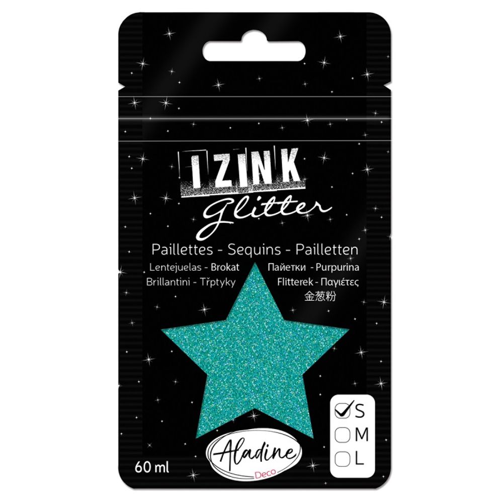 Levně Aladine Třpytky Aladine Izink Glitter, 60 ml, vel. S - VYBERTE ODSTÍN - Třpytky Aladine Izink Glitter, 60 ml, vel. S - turquoise 2, tyrkysové 2