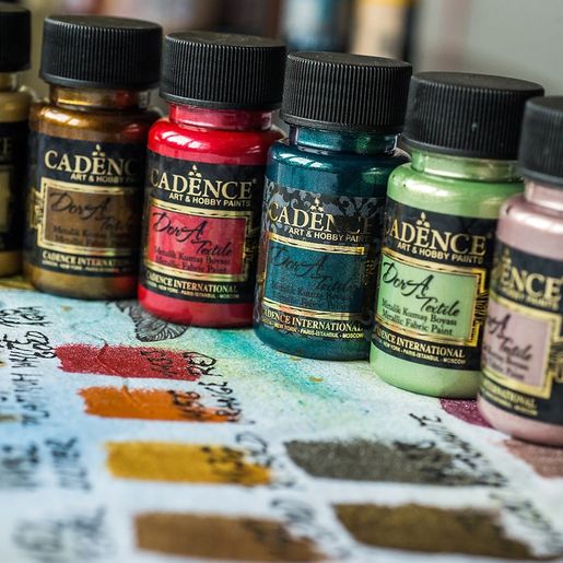 Metalická barva na textil Cadence Dora Textile, 50 ml - VYBERTE ODSTÍN