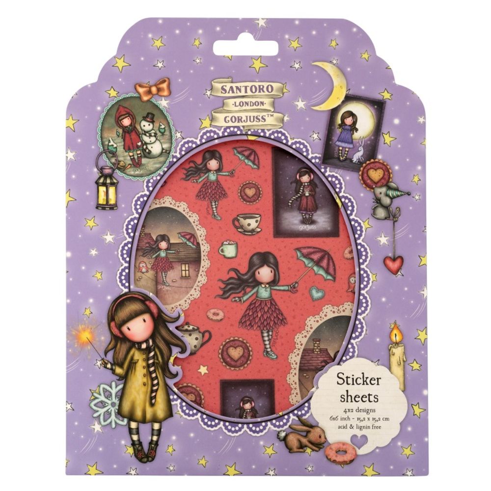 Samolepky Gorjuss, 8 archů - Zima Aladine