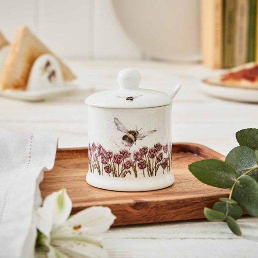 Porcelánová dóza na med nebo marmeládu Wrendala Designs, 0,11 l - Čmelák