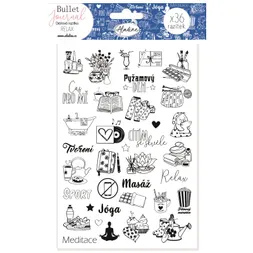 Diářová razítka Aladine Stampo Bullet Journal, 36 ks - Relax