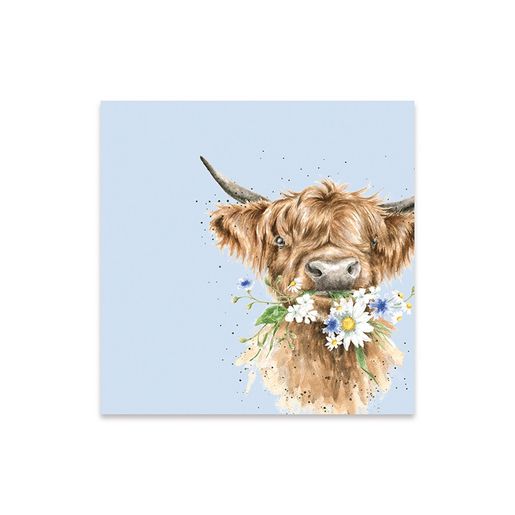 Papírové ubrousky Wrendale Designs "Daisy Coo", 24x24 cm - Kráva