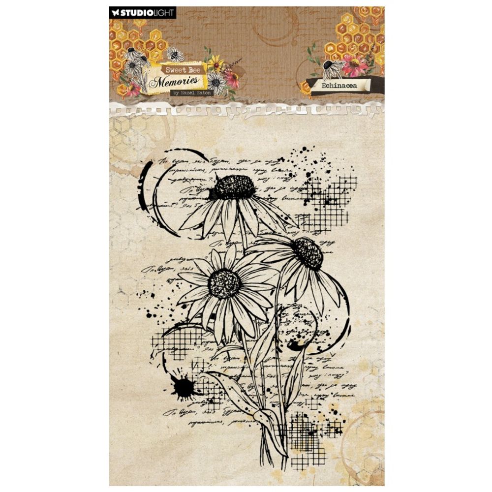 Studio Light Gelové razítko Studio Light "Sweet Bee Memories", 9,3x13,6 cm - Echinacea