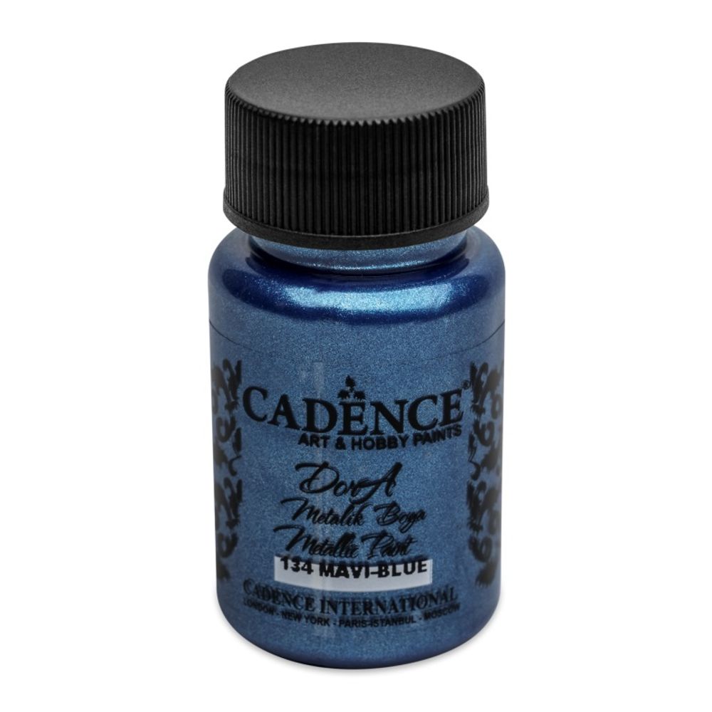 Levně Cadence Metalická akrylová barva Cadence Dora Metallic, 50 ml - VYBERTE ODSTÍN - Metalická akrylová barva Cadence Dora Metallic, 50 ml - blue, modrá