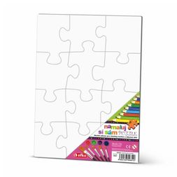 Puzzle k dotvoření Namaluj si sám, 12 dílků - Obdélník