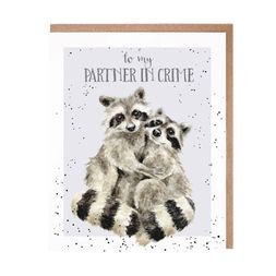 Přání k výročí Wrendale Designs "Partners in Crime" - Mývali