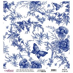 Rýžový papír Cadence, 30x30 cm - Modrá louka