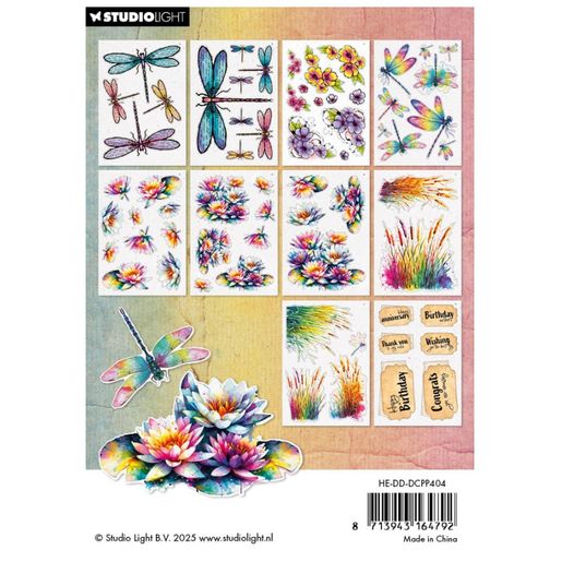Blok s papírovými výseky Studio Light "Dragonfly Dreams", A6, 20 l.