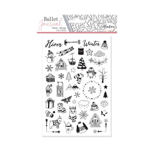 Aladine - Stampo Bullet Clear SELF CARE - Tabla de sellos de espuma, Huella Silicona - Ideal para Bullet Journal, Scrapbooking, Cuadernos - Loisirs Créatifs DIY