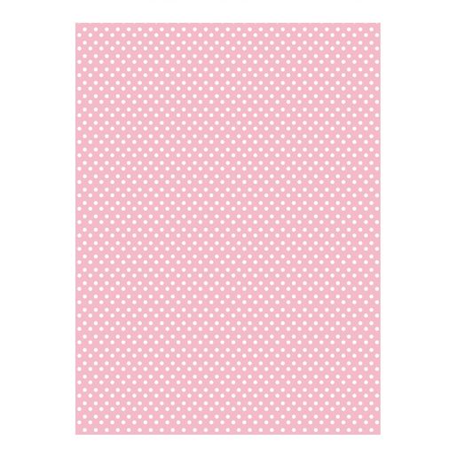 Rýžový papír Cadence, A4 - Bílé puntíky na růžové