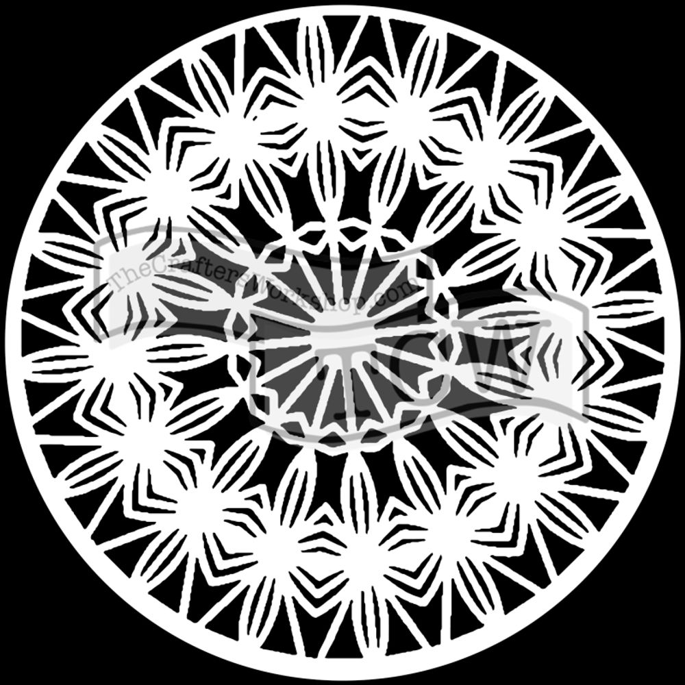 The Crafter´s Workshop Šablona TCW - Mandala Prismatic - VYBERTE VELIKOST - Šablona TCW 12"x12" (30,5x30,5 cm) - Mandala Prismatic