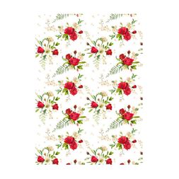 Rýžový papír Cadence, A4 - Červené kytice růží