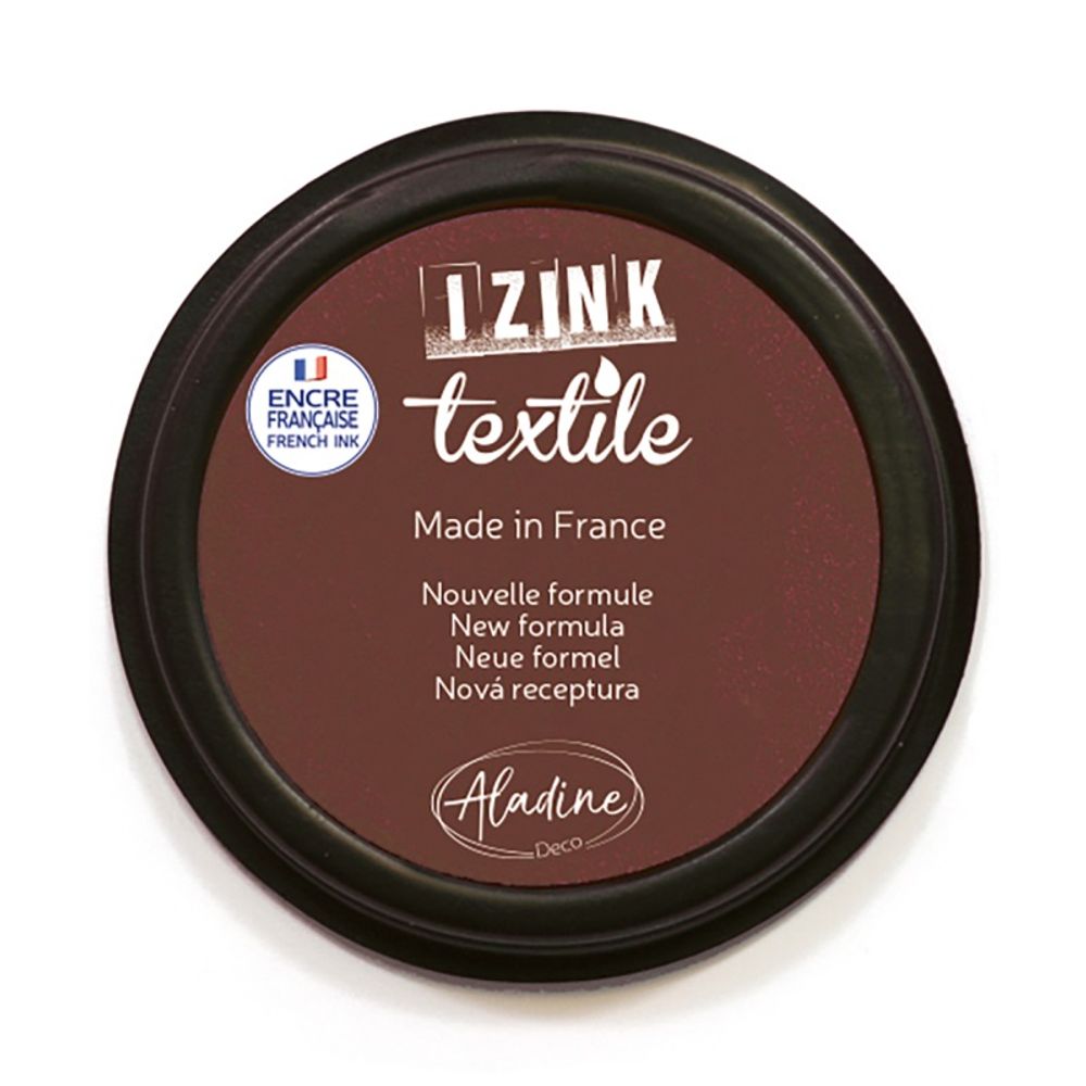 Levně Aladine Razítkovací polštářek na textil Aladine Izink Textile - VYBERTE ODSTÍN - Razítkovací polštářek na textil Aladine Izink Textile - marron wood, hnědý