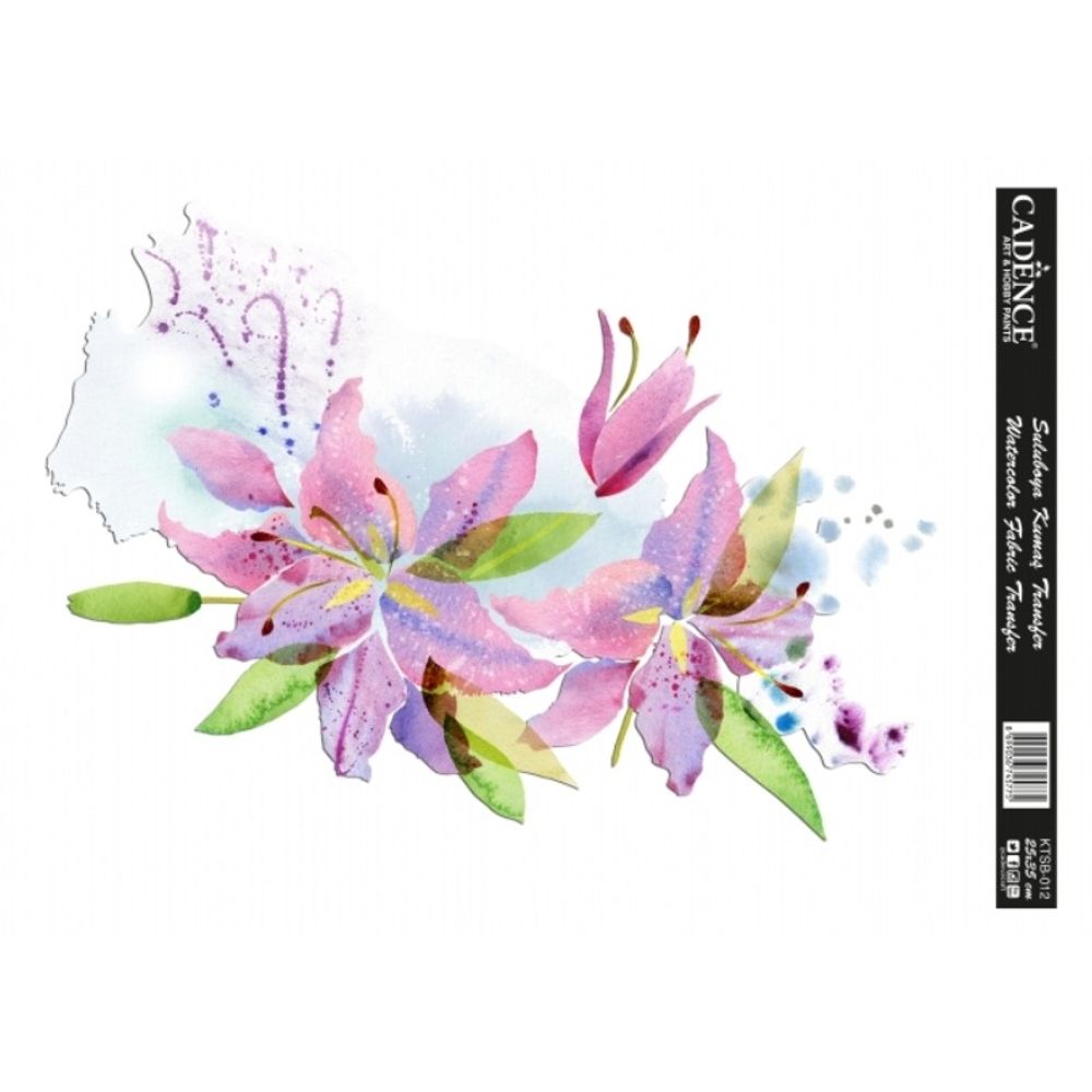 Levně Cadence Transferový obrázek na textil Cadence, 25x35 cm - Lilie
