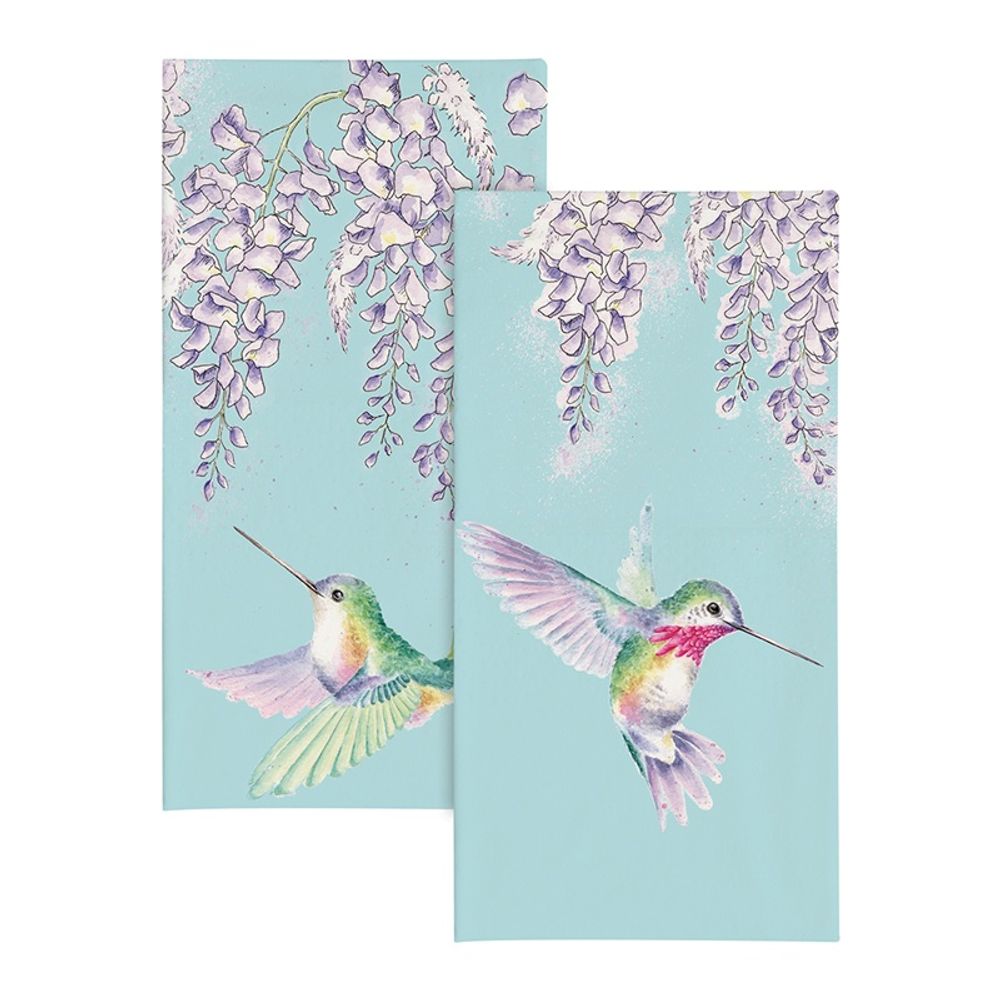 Wrendale Designs Papírové kapesníky Wrendale Designs "Wisteria Wishes", 10 ks - Kolibřík