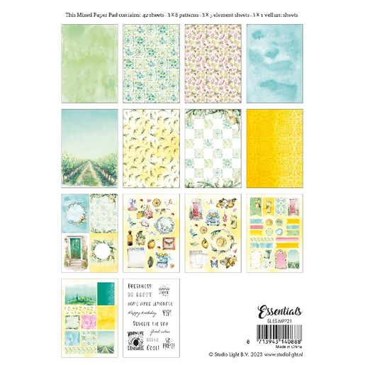 Kreativní blok Studio Light Mixed Paper Pad, A542 l. - Citrusové jaro