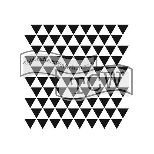 Šablona TCW "Triangle Mosaic", 12"x12" (30,5x30,5 cm) - Trojúhelníky