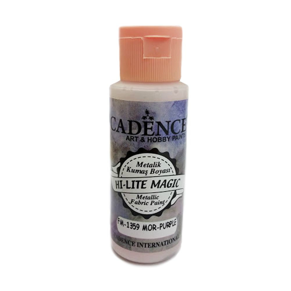 Levně Cadence Metalická barva na textil Cadence Hi-Lite Magic, 59 ml - VYBERTE ODSTÍN - Metalická barva na textil Cadence Hi-Lite Magic, 59 ml - purple, fialová