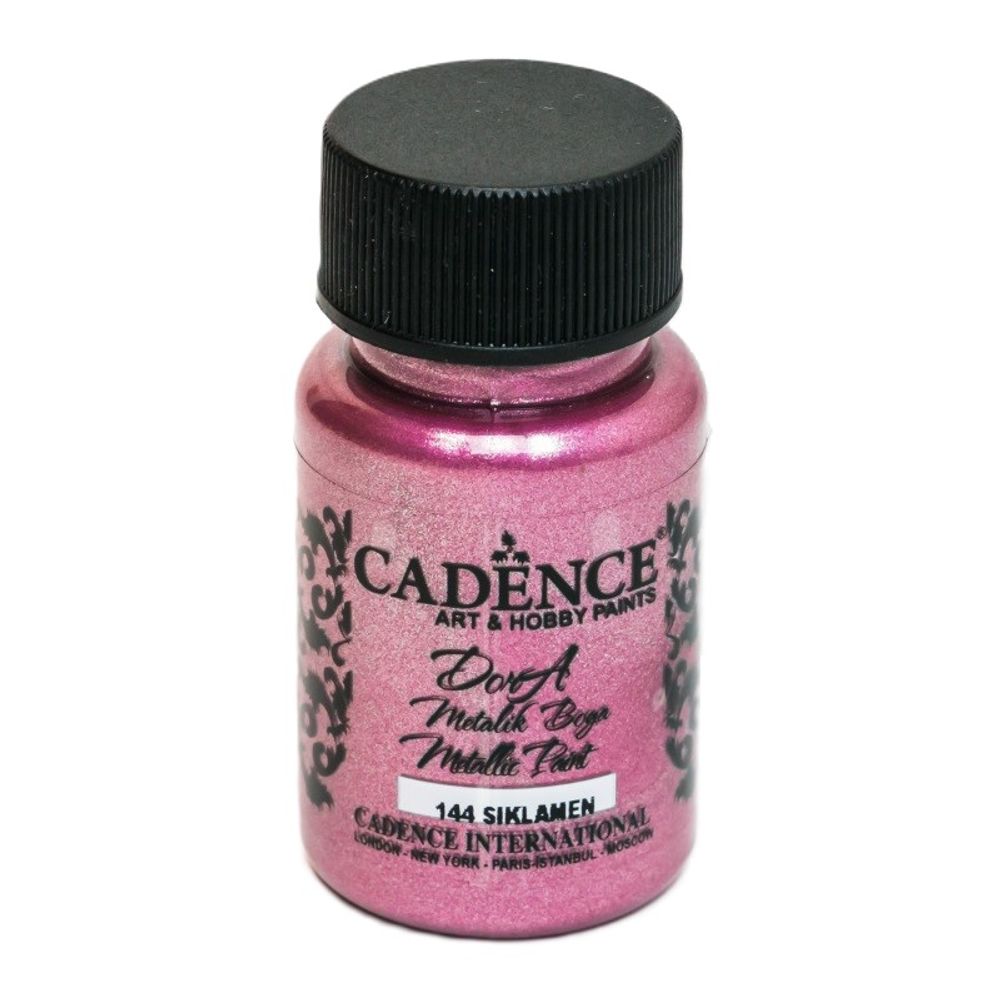 Levně Cadence Metalická akrylová barva Cadence Dora Metallic, 50 ml - VYBERTE ODSTÍN - Metalická akrylová barva Cadence Dora Metallic, 50 ml - cyclamen, cyklámenová