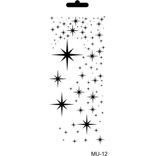 Šablona Cadence, 25x10 cm - hvězdy